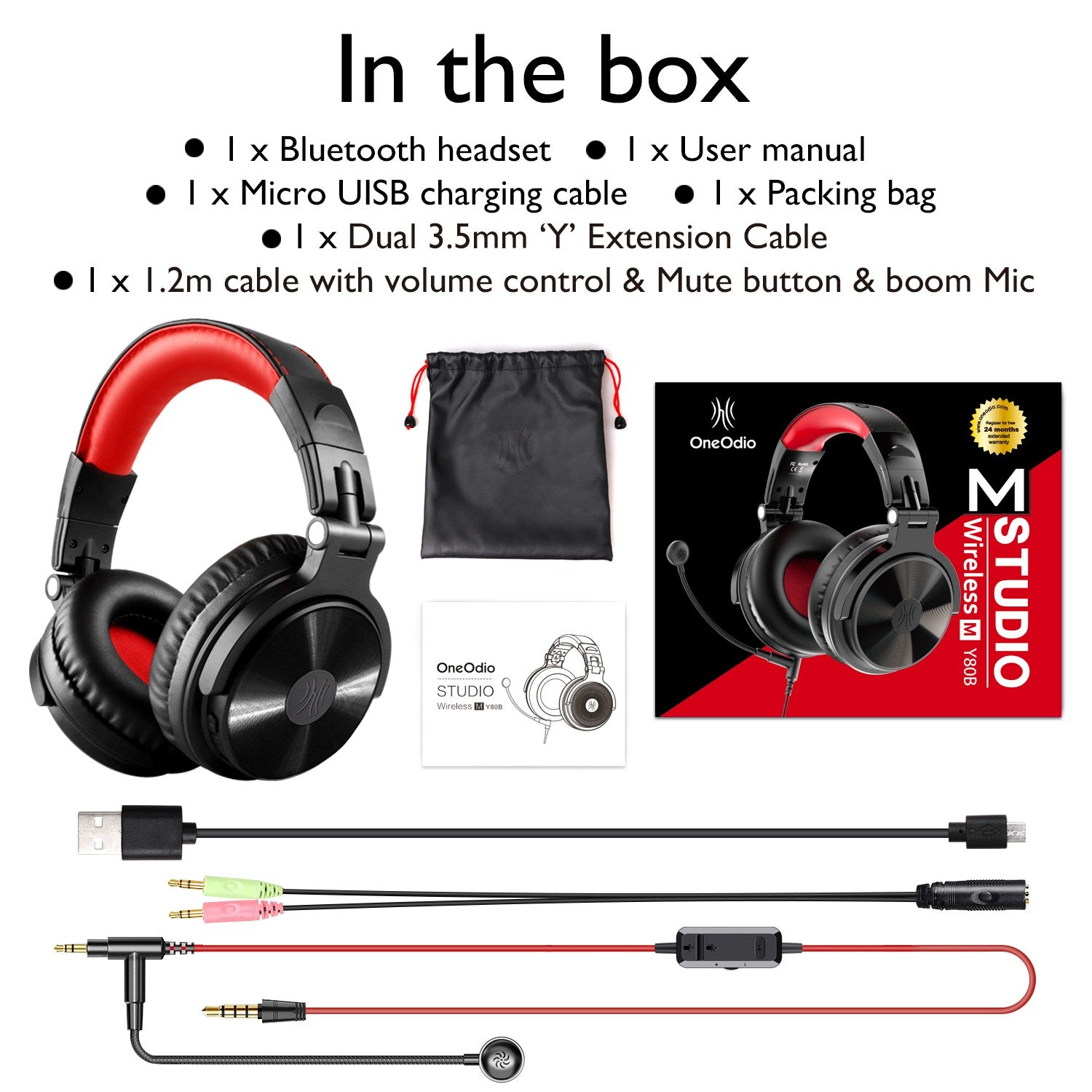 ONEODIO Pro-M Over Ear Wired and Wireless Headphone Stereo Sound No Delay PC Gaming Music Bluetooth Headset with Microphone ONEODIO Pro-M Over Ear Wired and Wireless Headphone Stereo Sound No Delay PC Gaming Music Bluetooth Headset with Microphone